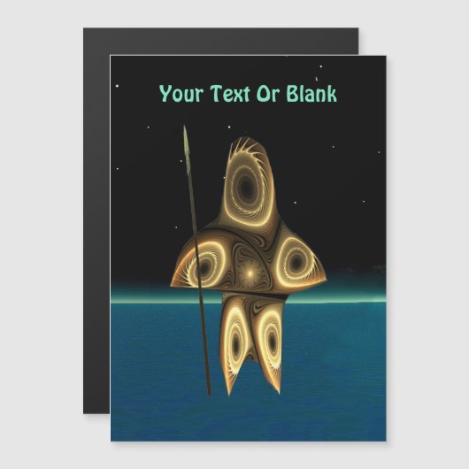 Fraktal Inuit Hunter Magnetkarte (Vorne/Hinten)