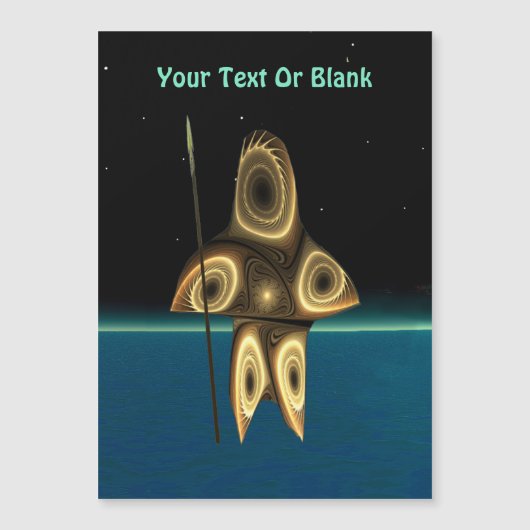 Fraktal Inuit Hunter Magnetkarte (Vorderseite)