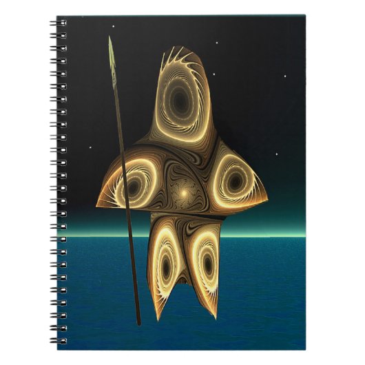 Fraktal Inuit Hunter Notizblock (Vorderseite)