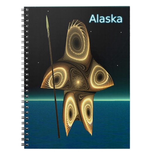 Fraktal Inuit Hunter Notizblock (Vorderseite)