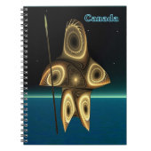 Fraktal Inuit Hunter Notizblock (Vorderseite)