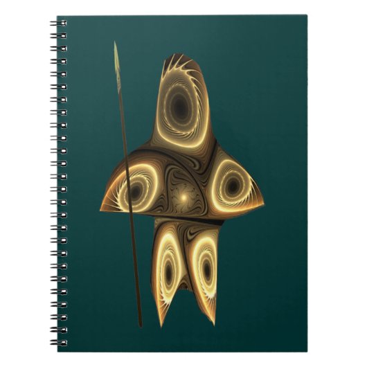 Fraktal Inuit Hunter Notizblock (Vorderseite)