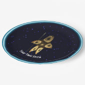 Fraktal Inuit Hunter Pappteller (Schrägansicht)