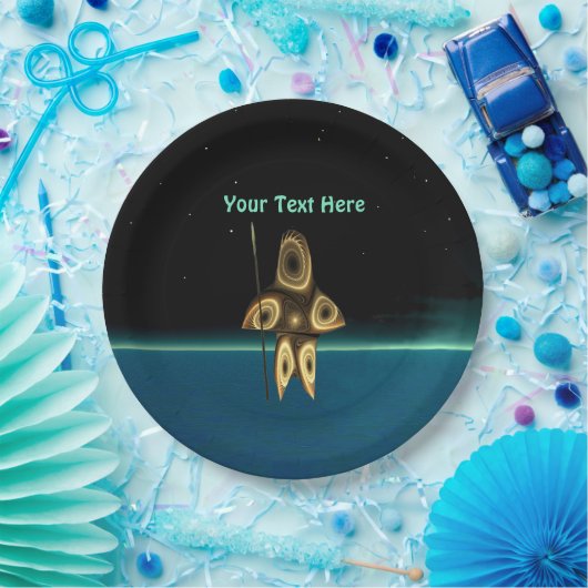 Fraktal Inuit Hunter Pappteller (Party)