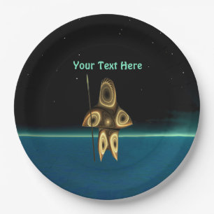 Fraktal Inuit Hunter Pappteller