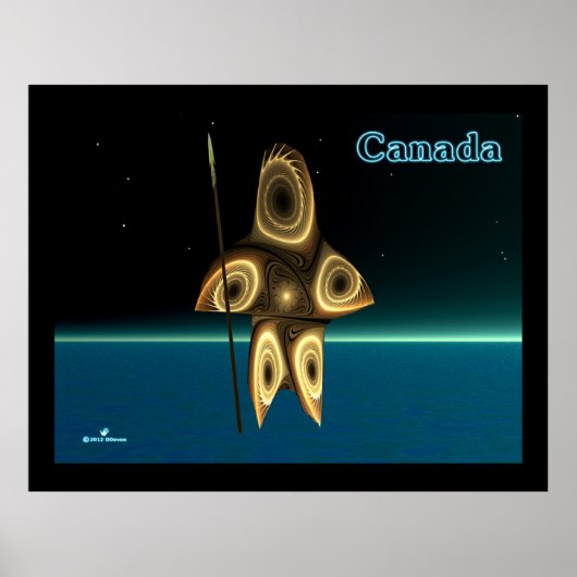 Fraktal Inuit Hunter Poster (Vorne)