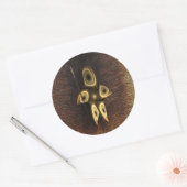 Fraktal Inuit Hunter Runder Aufkleber (Umschlag)