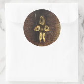 Fraktal Inuit Hunter Runder Aufkleber (Tasche)