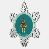 Fraktal Inuit Hunter Schneeflocken Zinn-Ornament (Rechts)