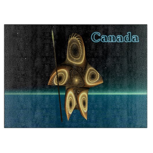 Fraktal Inuit Hunter Schneidebrett (Vorderseite)