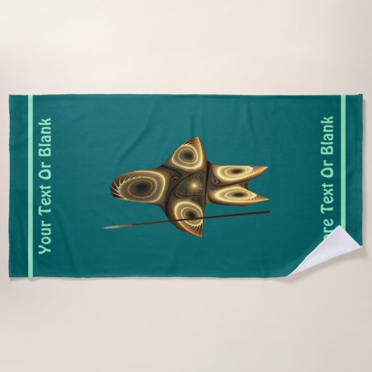 Fraktal Inuit Hunter Strandtuch (Vorderseite)