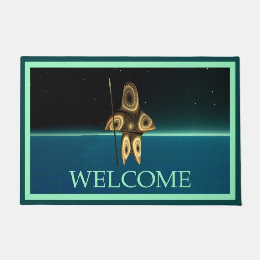 Fraktal Inuit Hunter - Willkommen Fußmatte (Vorderseite)