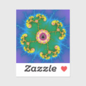 Fraktal Island Mandala Aufkleber (Blatt)