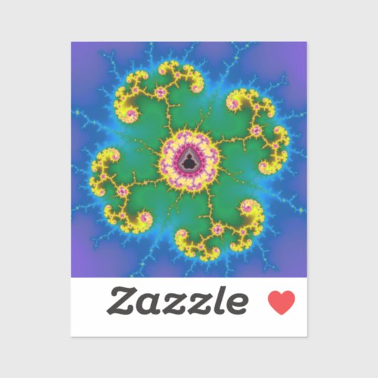 Fraktal Island Mandala Aufkleber (Blatt)