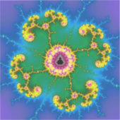 Fraktal Island Mandala Aufkleber (Vorderseite)