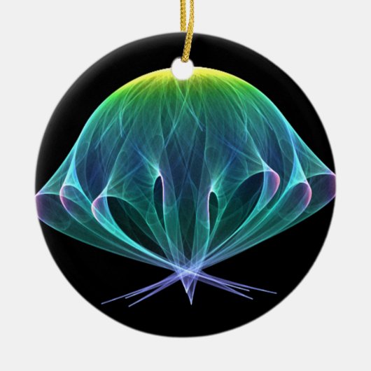Fraktal Jellyfish Keramikornament (Vorne)