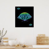 Fraktal Jellyfish Poster (Küche)