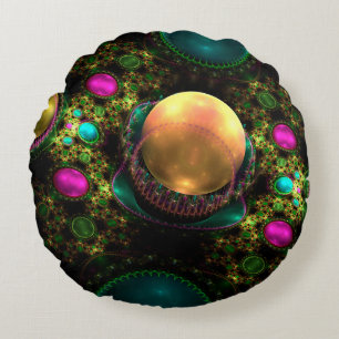 Fraktal Julian Pearl Juwelier Hintergrund - Frakta Rundes Kissen