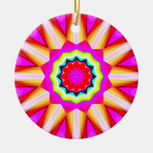 Fraktal Kaleidoskop 01 Keramik Ornament