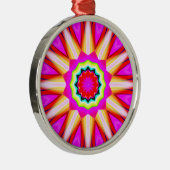 Fraktal Kaleidoskop 01 Silbernes Ornament (Rechts)