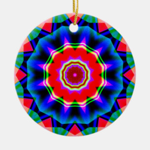 Fraktal Kaleidoskop 02 Keramik Ornament