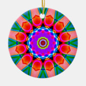 Fraktal Kaleidoskop 03 Keramik Ornament (Vorne)