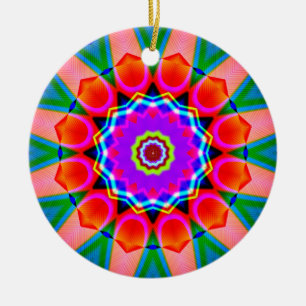 Fraktal Kaleidoskop 03 Keramik Ornament