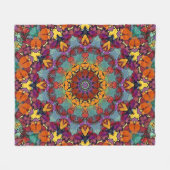 Fraktal Kaleidoskop Mandala Muster-64351 Fleecedecke (Vorderseite (Horizontal))