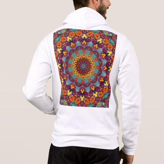 Fraktal-Kaleidoskop-Mandala-Muster-64351 Hoodie (Rückseite)