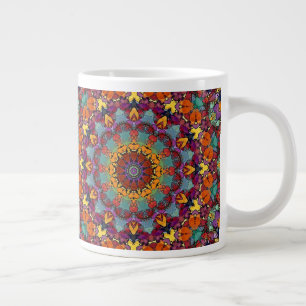 Fraktal-Kaleidoskop-Mandala-Muster-64351 Jumbo-Tasse