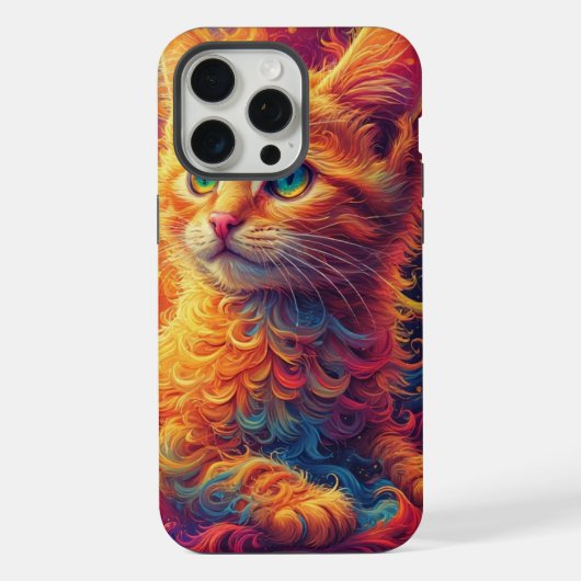 Fraktal-Kätzchen iPhone Hülle (Rückseite)
