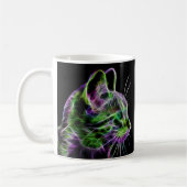 Fraktal-Katzen-Geschenk-Tasse Kaffeetasse (Links)