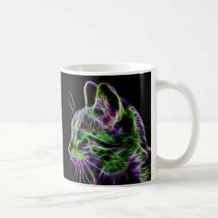 Fraktal-Katzen-Geschenk-Tasse Kaffeetasse