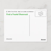 Fraktal-Kleeblatt-Postkarten suchen Postkarte (Rückseite)