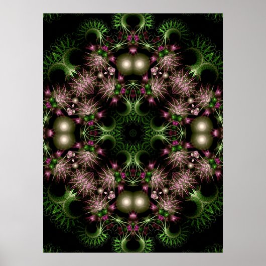 Fraktal-Kranz-Plakat Poster (Vorne)