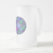 Fraktal-Kreise in Lila rosa grün Mattglas Bierglas (VorderseiteRechts)