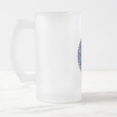 Fraktal-Kreise in Lila rosa grün Mattglas Bierglas (Links)