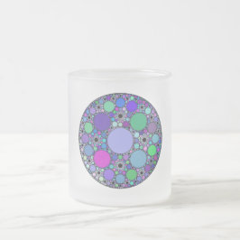 Fraktal-Kreise in Lila rosa grün Mattglastasse