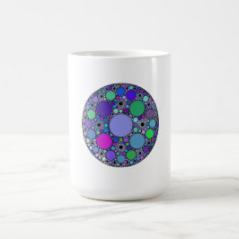 Fraktal-Kreise in Lila rosa grün Verwandlungstasse