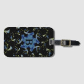 Fraktal-Kunst in Blau und Schwarz Gepäckanhänger (Vorderseite (Horizontal))