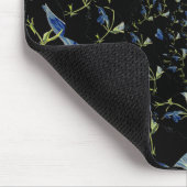 Fraktal-Kunst in Blau und Schwarz Mousepad (Ecke)