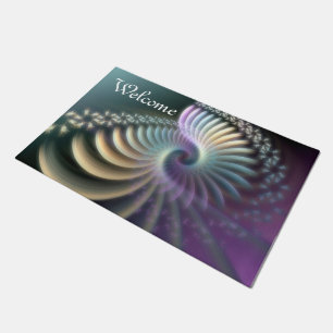 Fraktal-Kunst - WEICHE ENERGIE-SPIRALE + Ihre Fußmatte