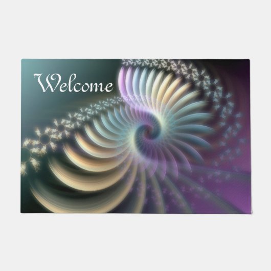 Fraktal-Kunst - WEICHE ENERGIE-SPIRALE + Ihre Fußmatte (Vorderseite)