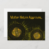 Fraktal-Kunstwerk "Earth Tone Green Rays" Postkarte (Vorne/Hinten)