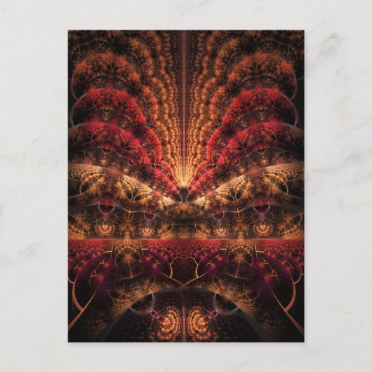 Fraktal-Kunstwerk "Reise in Unendlichkeit" Postkarte (Vorderseite)