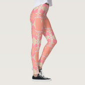 Fraktal Lace Garter Pink+Orange Leggings, die Psyd Leggings (Rechts)