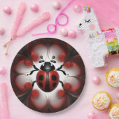 Fraktal Ladybug Art Design, Pappteller (Party)