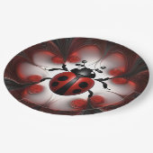 Fraktal Ladybug Art Design, Pappteller (Schrägansicht)