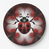 Fraktal Ladybug Art Design, Pappteller (Vorderseite)