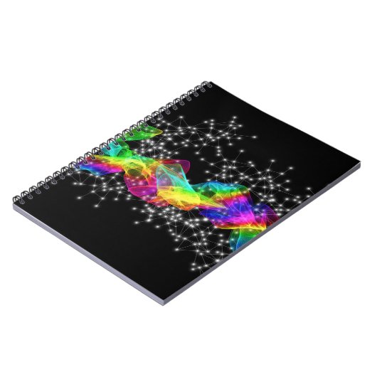 Fraktal-Lichtdesign Notizblock (Linke Seite)